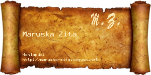 Maruska Zita névjegykártya